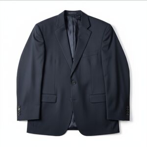 Chaps Ralph Lauren 100% Wool Black Blazer Jacket Men's 46R Classic Fit